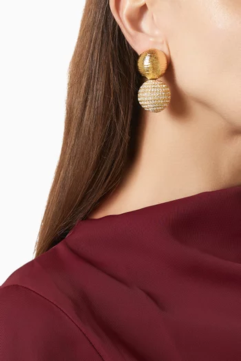 B.O Umbra Double-Oval Earrings in 24kt Gold-plated Copper