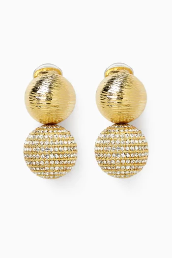 B.O Umbra Double-Oval Earrings in 24kt Gold-plated Copper