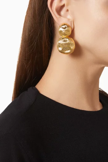 B.O Cera 2-tier Earrings in 24kt Gold-plated Copper