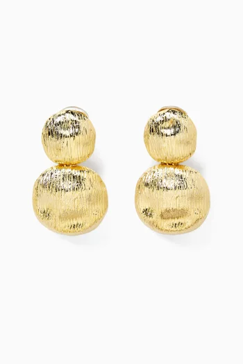 B.O Cera 2-tier Earrings in 24kt Gold-plated Copper