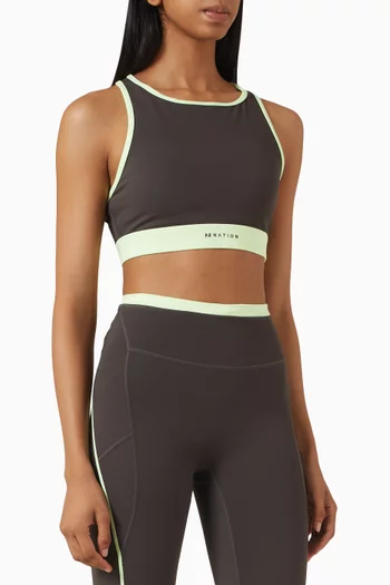 Rapid High-neck Sports Bra in Active Lite