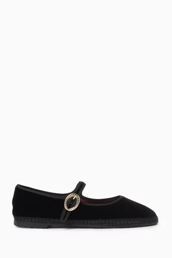 Antonia Mary Jane Flats in Velvet