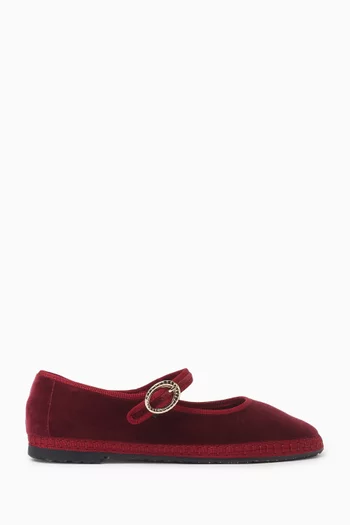 Antonia Mary Jane Flats in Velvet