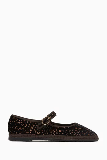 Antonia Mary Jane Flats in Velvet