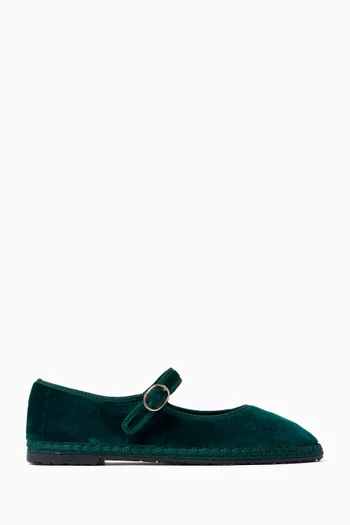 Antonia Mary Jane Flats in Velvet