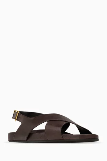 Helios Sandals in Grained Leather