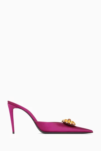 Cosmo Mules in Satin Crepe