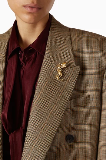 Cassandre Hydrangea Brooch in Brass