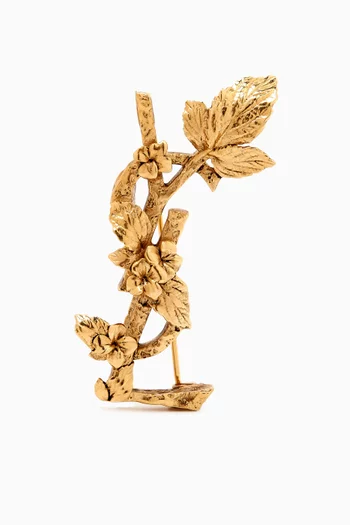 Cassandre Hydrangea Brooch in Brass