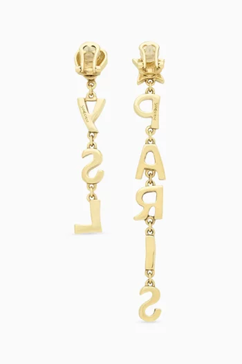 YSL Paris Clip-on Earrings in Gold-tone Brass
