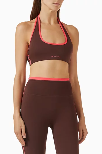 Radar Halter Sports Bra in Active Lite