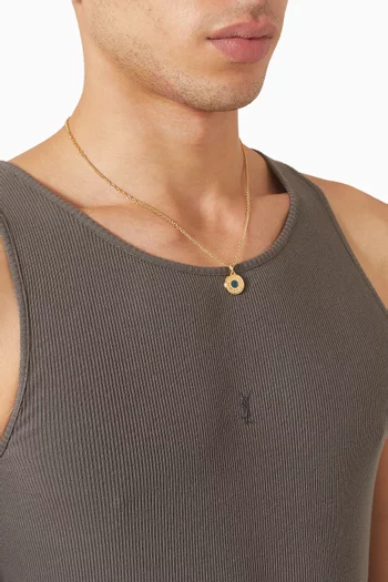 Medallion Necklace in Gold-tone Metal