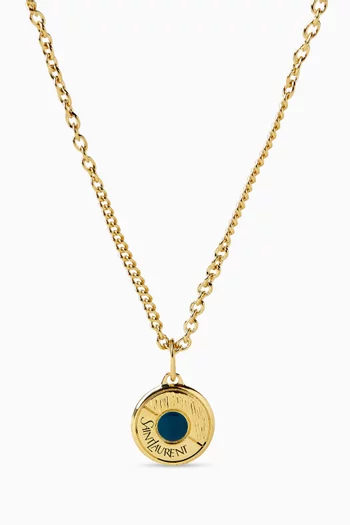 Medallion Necklace in Gold-tone Metal