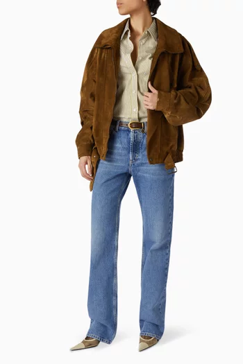Cassandre Reversible Jacket in Brushed Cotton Canvas