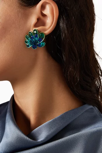 Chanterelle Emerald Earrings in 18kt Gold Vermeil