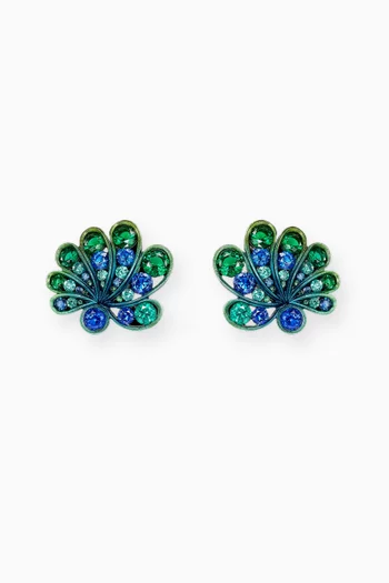 Chanterelle Emerald Earrings in 18kt Gold Vermeil