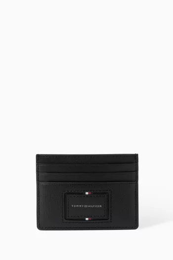 Logo Card Holder in Leather