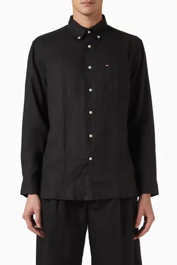 Logo Dye Shirt in Linen