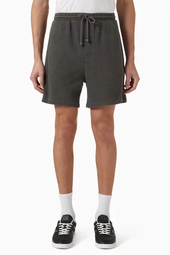 Washed Waffle Beach Shorts in Cotton-terry