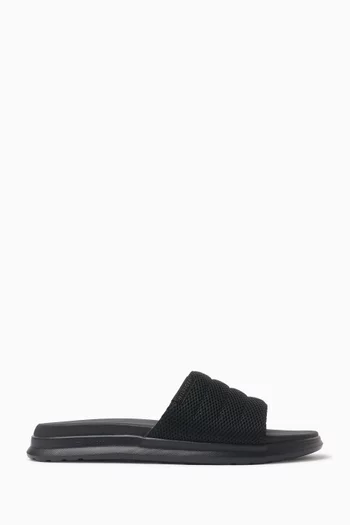 Dual Density Logo Pool Slides in Rubber
