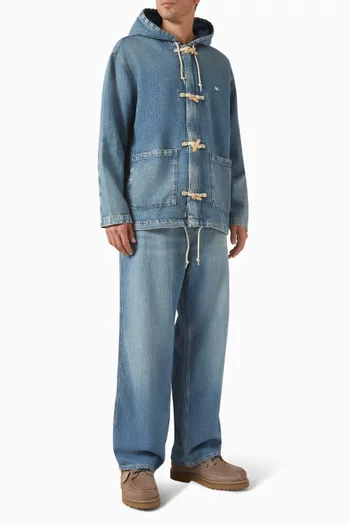 Theo Faded Baggy-fit Pants in Denim