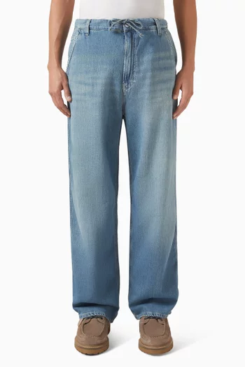 Theo Faded Baggy-fit Pants in Denim