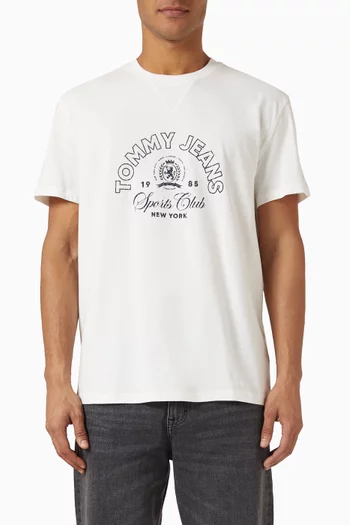Crest Logo T-shirt in Cotton