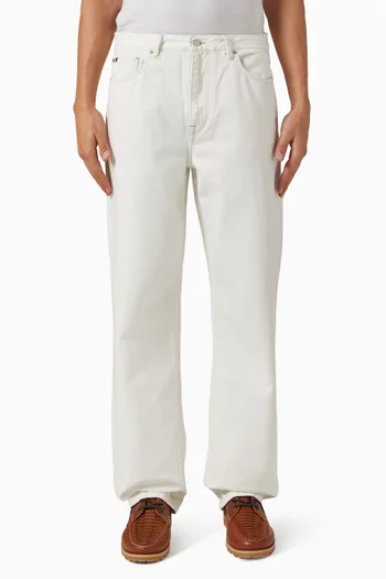 Washed Relaxed Jeans in Denim