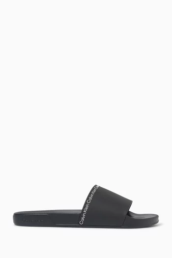 Logo Slides in Rubber