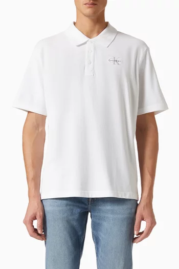 Logo-print Polo T-shirt in Cotton
