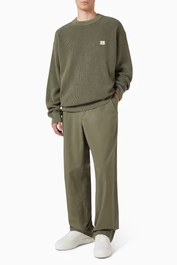 Relaxed-fit Pants in Stretch-cotton