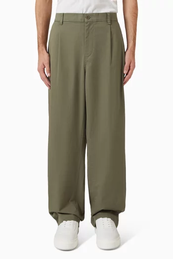 Relaxed-fit Pants in Stretch-cotton