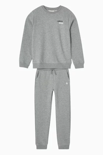 Mini Badge Sweatpants in Cotton-blend