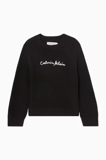 Interest Sweater in Cotton-blend