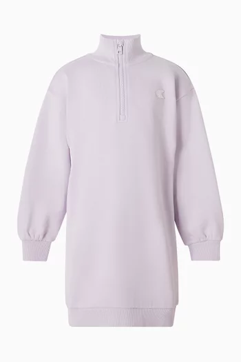 Quarter Zip Sweatshirt Dress