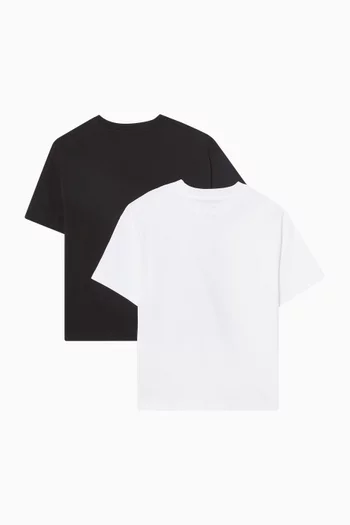 Logo T-shirt in Cotton, Set of 2
