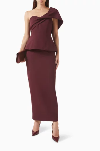 One-shoulder Peplum Dress