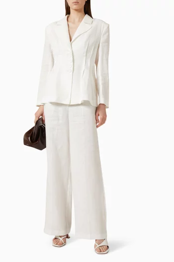 Blazer & Pants Set in Linen