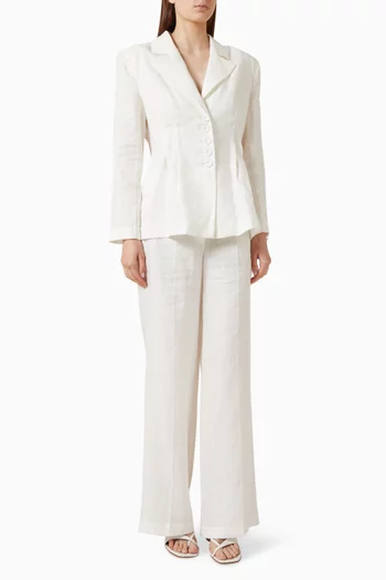 Blazer & Pants Set in Linen
