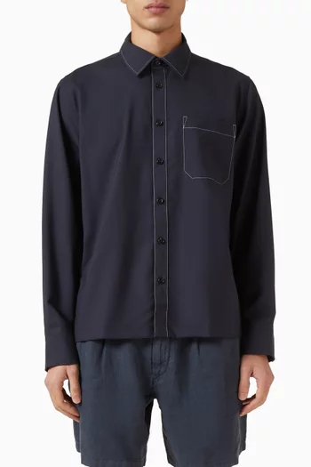 Austin Tropical Shirt in Wool