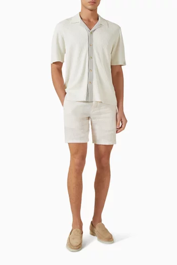 Blocked Harvey Camp Shirt in Knit