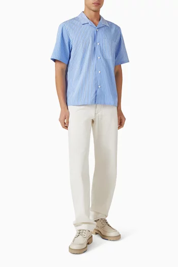 Avery Striped Shirt in Cotton-poplin