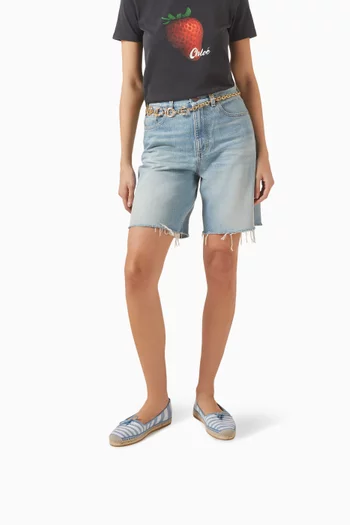 Striped Espadrilles in Canvas