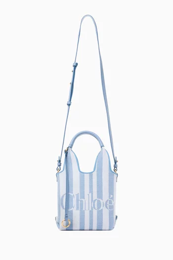 Mini Stripy Tote Bag in Jacquard