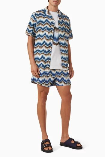 Mare Wavy Zig Zag Shirt in Viscose