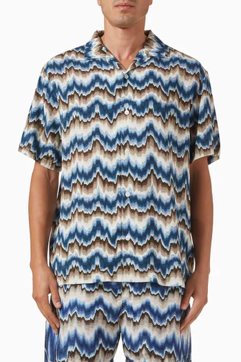 Mare Wavy Zig Zag Shirt in Viscose