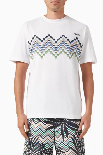 Printed T-shirt in Cotton