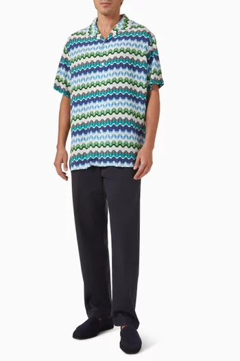 Mare Greek Fret Shirt in Viscose
