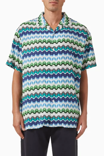 Mare Greek Fret Shirt in Viscose