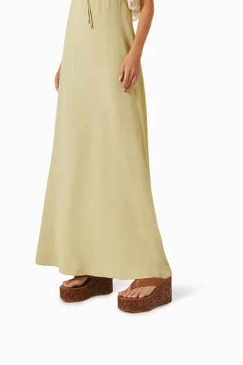 Maxime Wedge Thong Sandals  in Calfskin